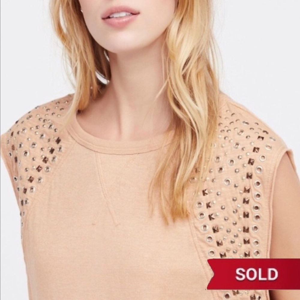 Cute Metal-Decorated Blouse (Blush)